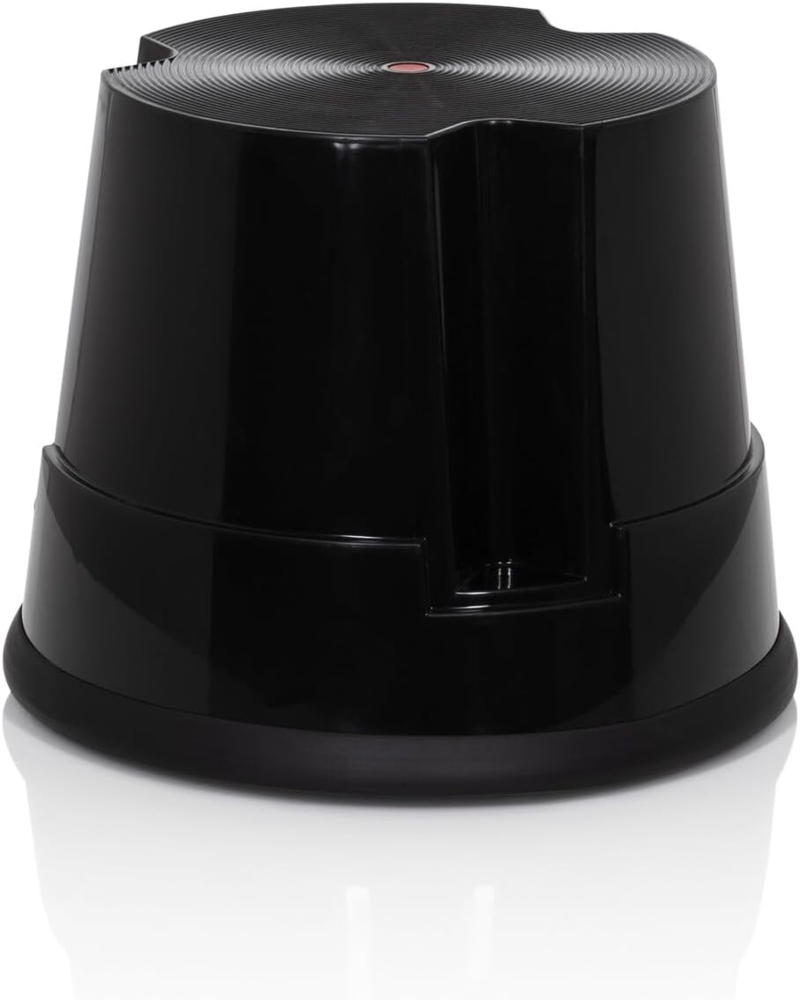 hjh OFFICE Tritthocker TIO-S Kunststoff Elefantenfuß, Höhe 30 cm, bis 150kg belastbar, mit Rollen 830003 Schwarz Bild 1