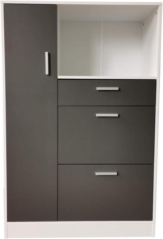 HTI-Living Hochschrank Küchenschrank Weiß-Grau Blanca L (Stück, 1-St, 1 Küchenschrank) Mehrzweckschrank Bild 1