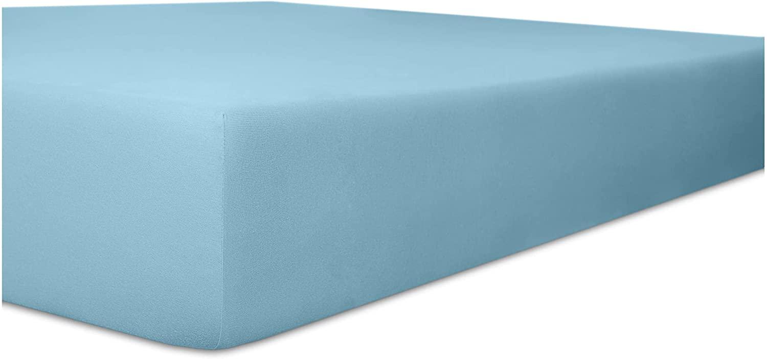 Kneer Qualität 22 Vario-Stretch Topper-Spannbetttuch 160 x 200 x 4-12cm 36 blau Bild 1