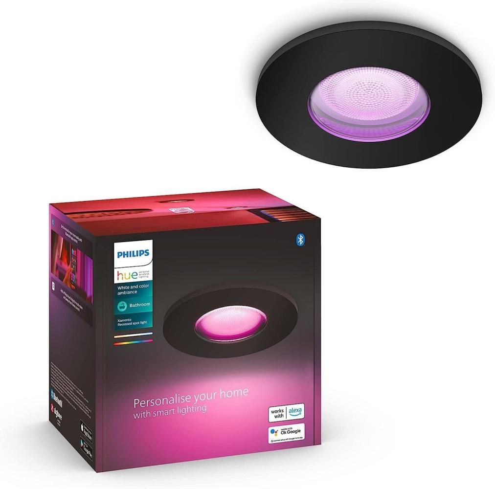 Philips Hue White&Col. Amb. Xamento Einbauspot schwarz 1flg Bild 1