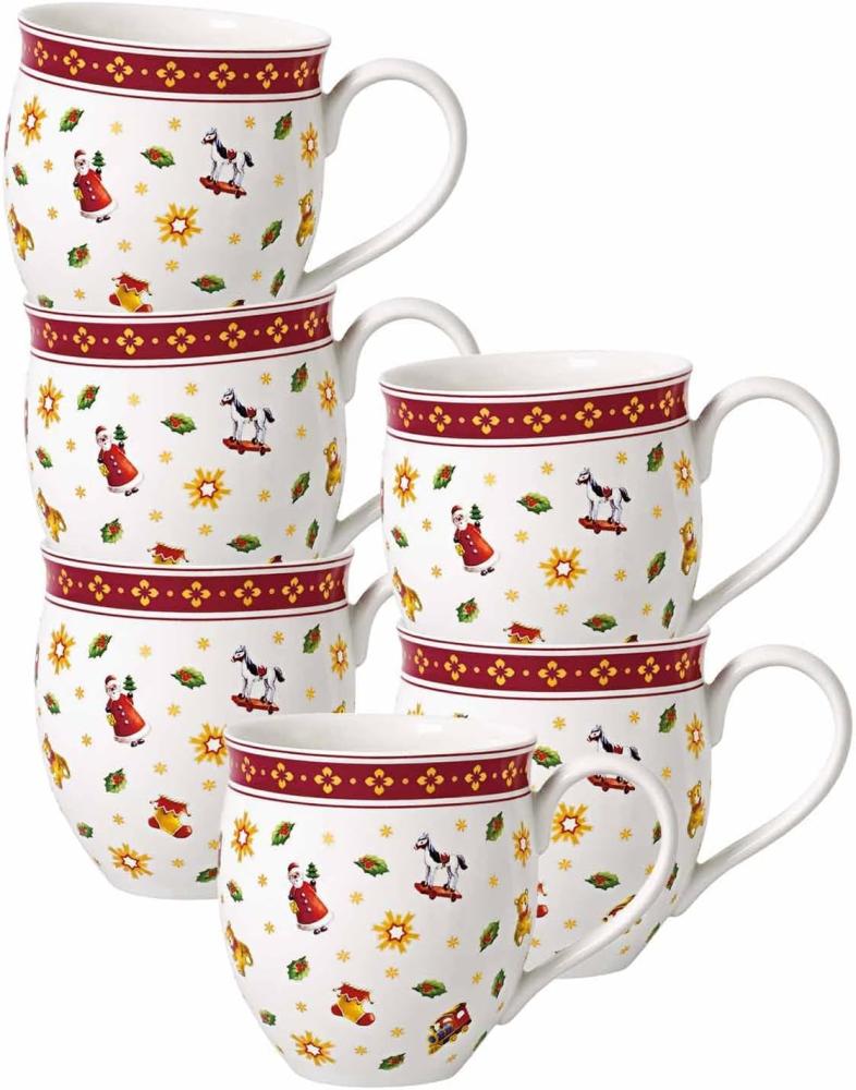 Villeroy & Boch Vorteilset 6 Stück Toy's Delight Becher mit Streumotiv Premium Porcelain rot,weiß 1485854863 Bild 1