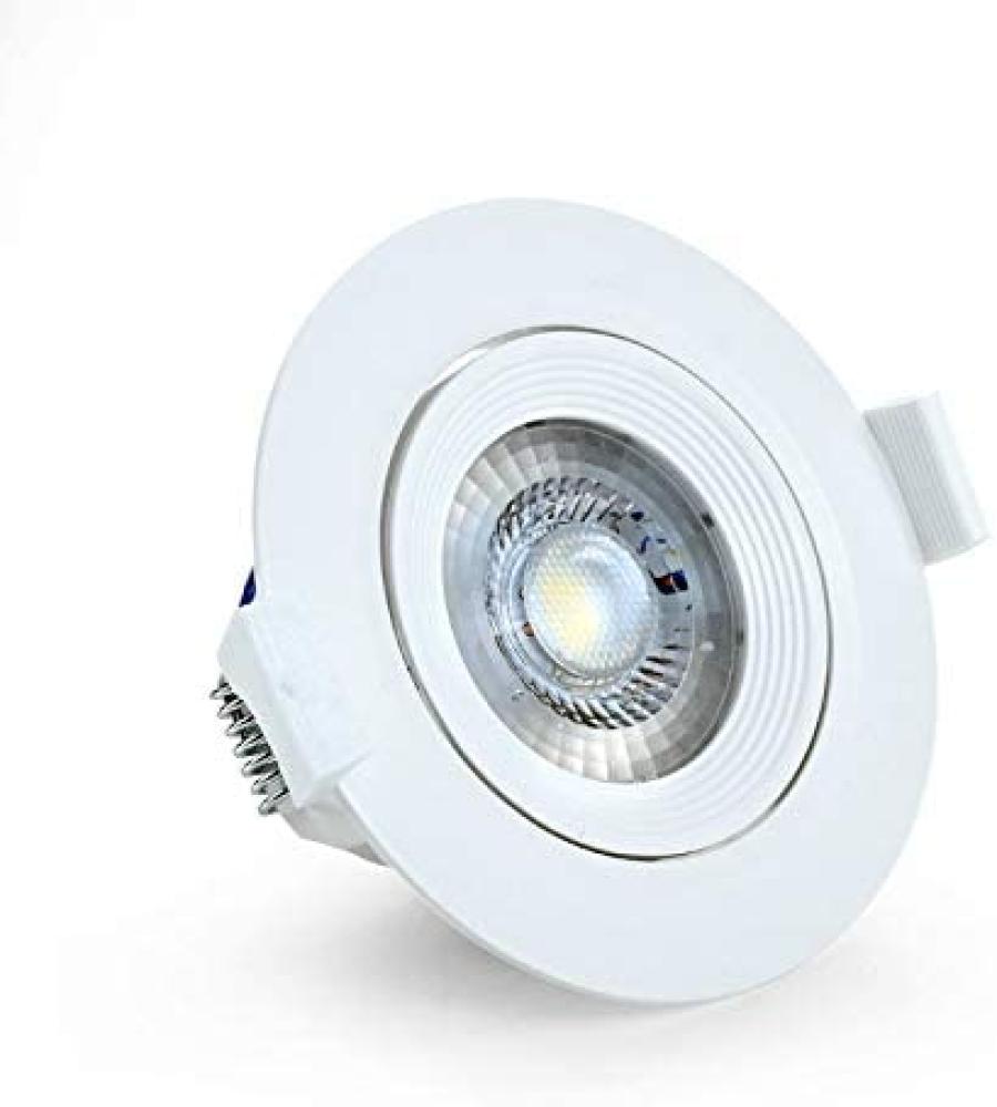 LED 10W COB Einbaustrahler 45° Grad Schwenkbar Ø120mm Rund Warmweiß Spot Einbauleuchte 800 Lumen Deckenleuchte Weiß Bild 1