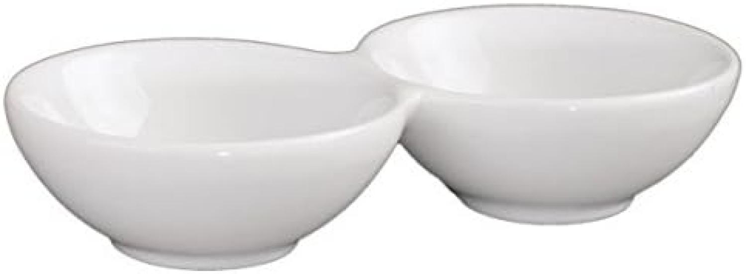 Holst Porzellan MP 014 Duo Schale 14 cm ''Bouble'', weiß, 14 x 7 x 2. 5 cm, 6 Einheiten Bild 1