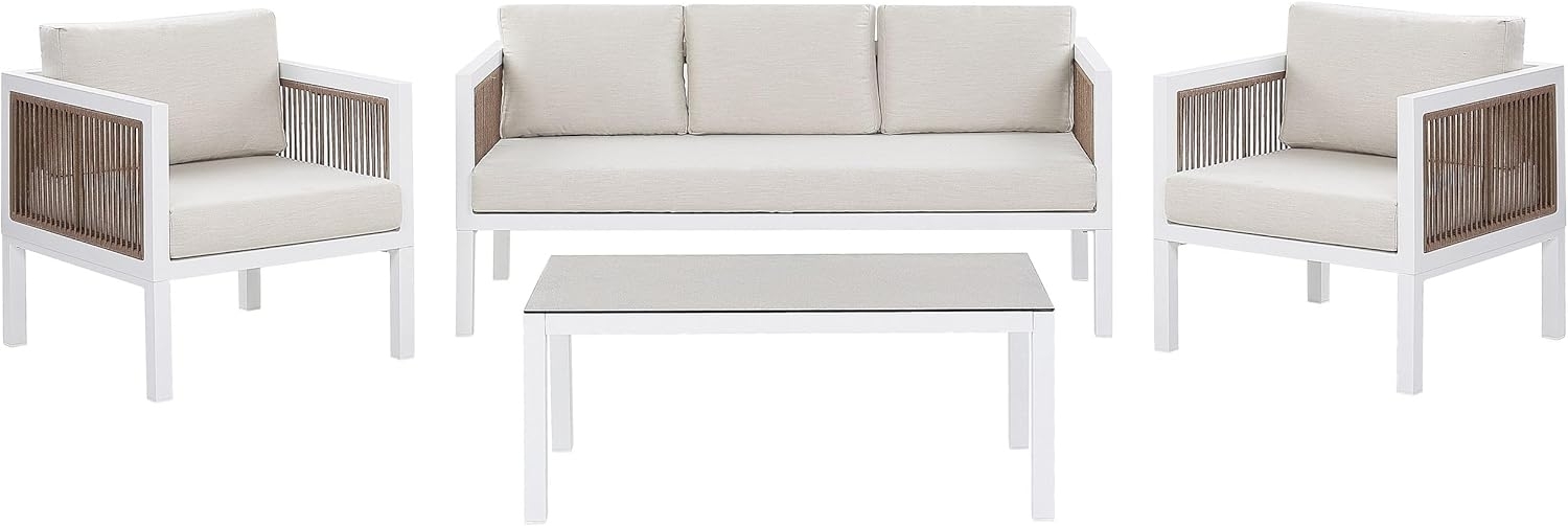 Garten Lounge BORELLO Metall Weiß Bild 1