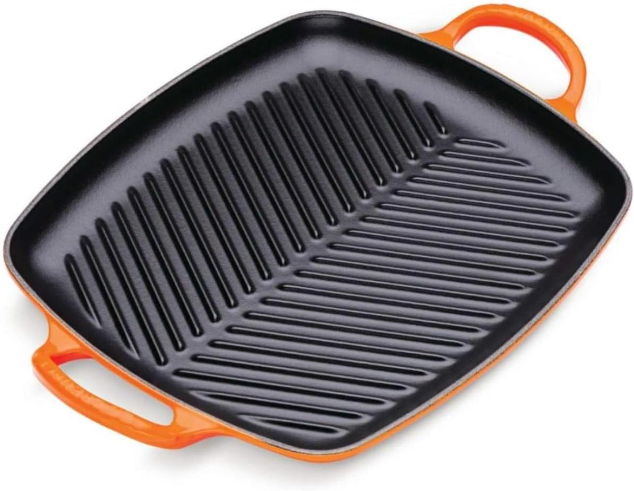 Le Creuset Signature Grillplatte rechteckig 30 cm Ofenrot - Orange - 29 bis 32 cm Bild 1