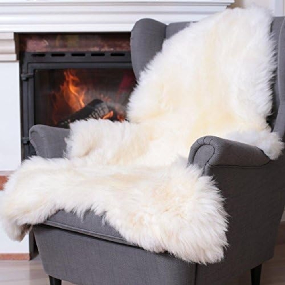 Lammfell Natur Farben Farbe: Weiß | Größe: 120-130 Bild 1