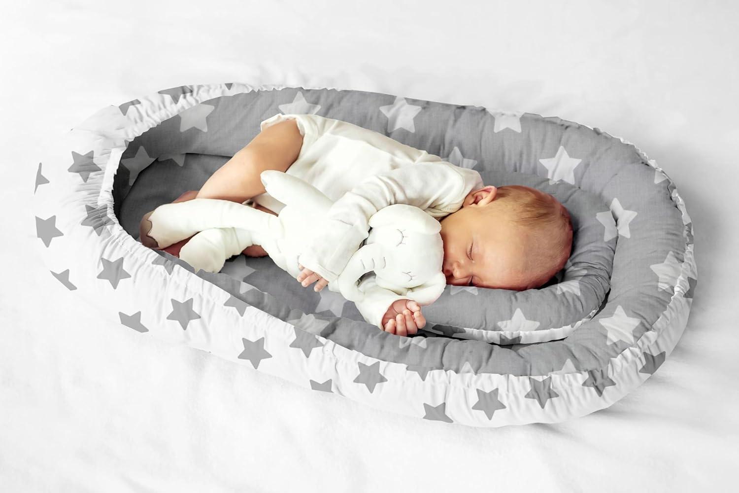 Multifunktionale Kuschelnest Babynest Kokon für Babys und Säuglinge, Nestchen, Reisebett, 100% Baumwolle, antiallergisch Bild 1