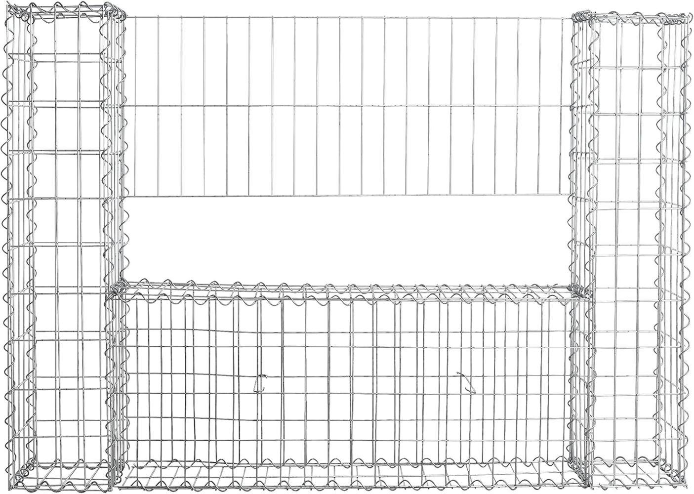 Gabionen Mauer Gartenzaun 140 x 20 x 100 cm Gabione Steinkorb Rank-Gitter Draht Bild 1