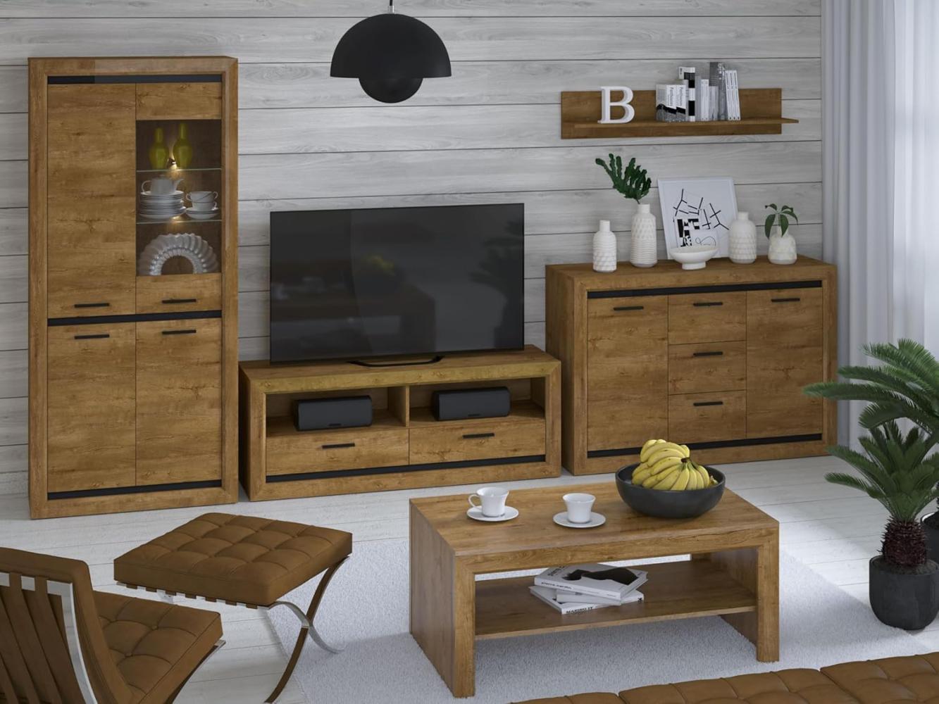 Wohnzimmer-Set BALTICA Anbauwand 5-teilig MDF Bild 1