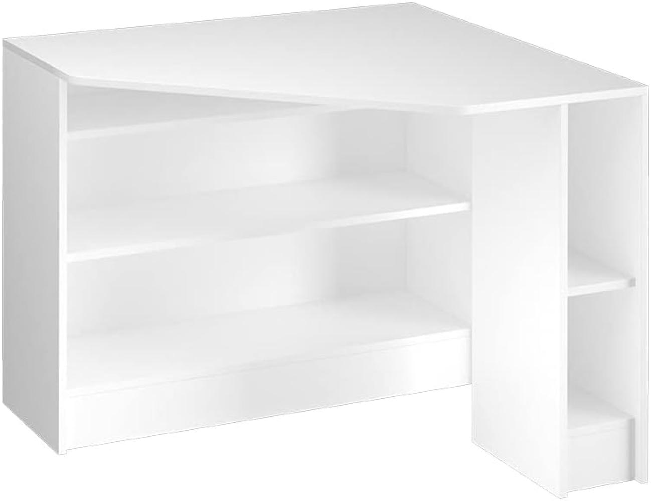 Vicco Eckschreibtisch Schreibtisch Bürotisch Alvaro 94x94cm weiß Computertisch Bild 1