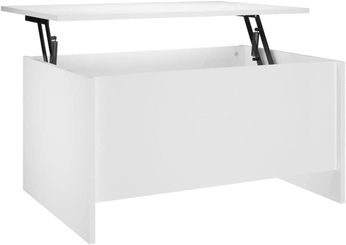 vidaXL Couchtisch Weiß 80x55,5x41,5 cm Holzwerkstoff 809674 Bild 1