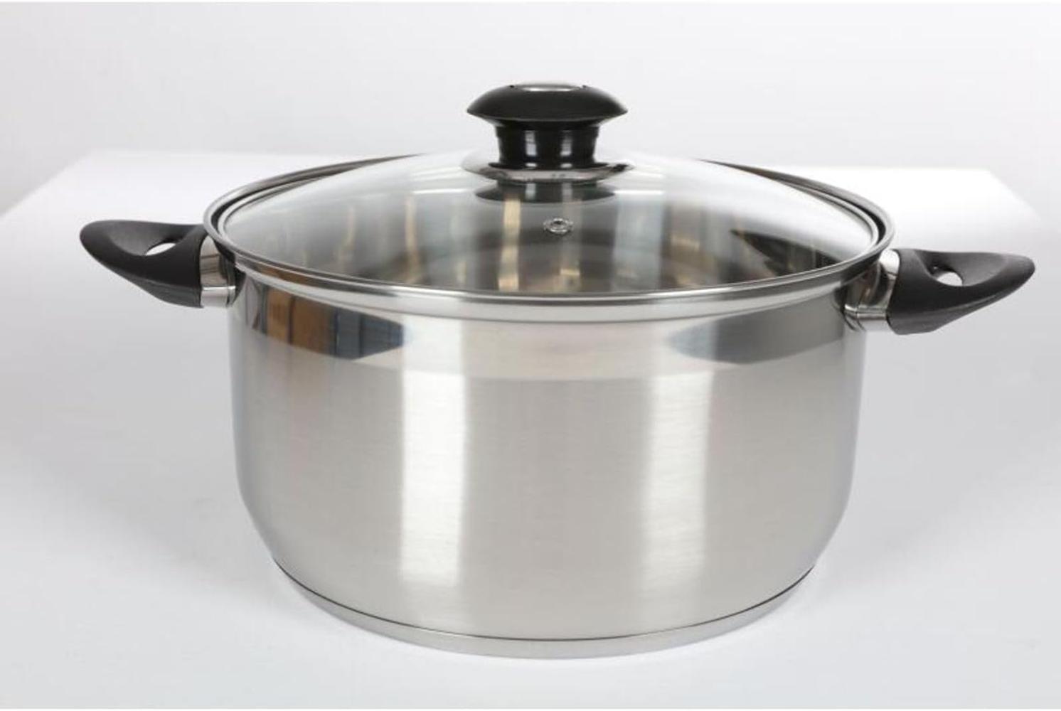 BURI Edelstahl Fleischtopf Karat 24cm 5,5l kochen Küche Haushalt Braten Herd Topf TOP Bild 1