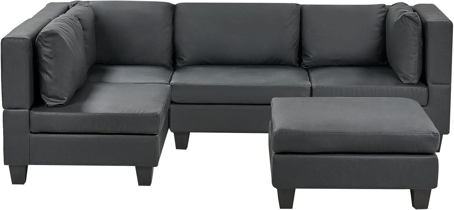 Ecksofa mit Ottomane UNSTAD Schwarz Bild 1