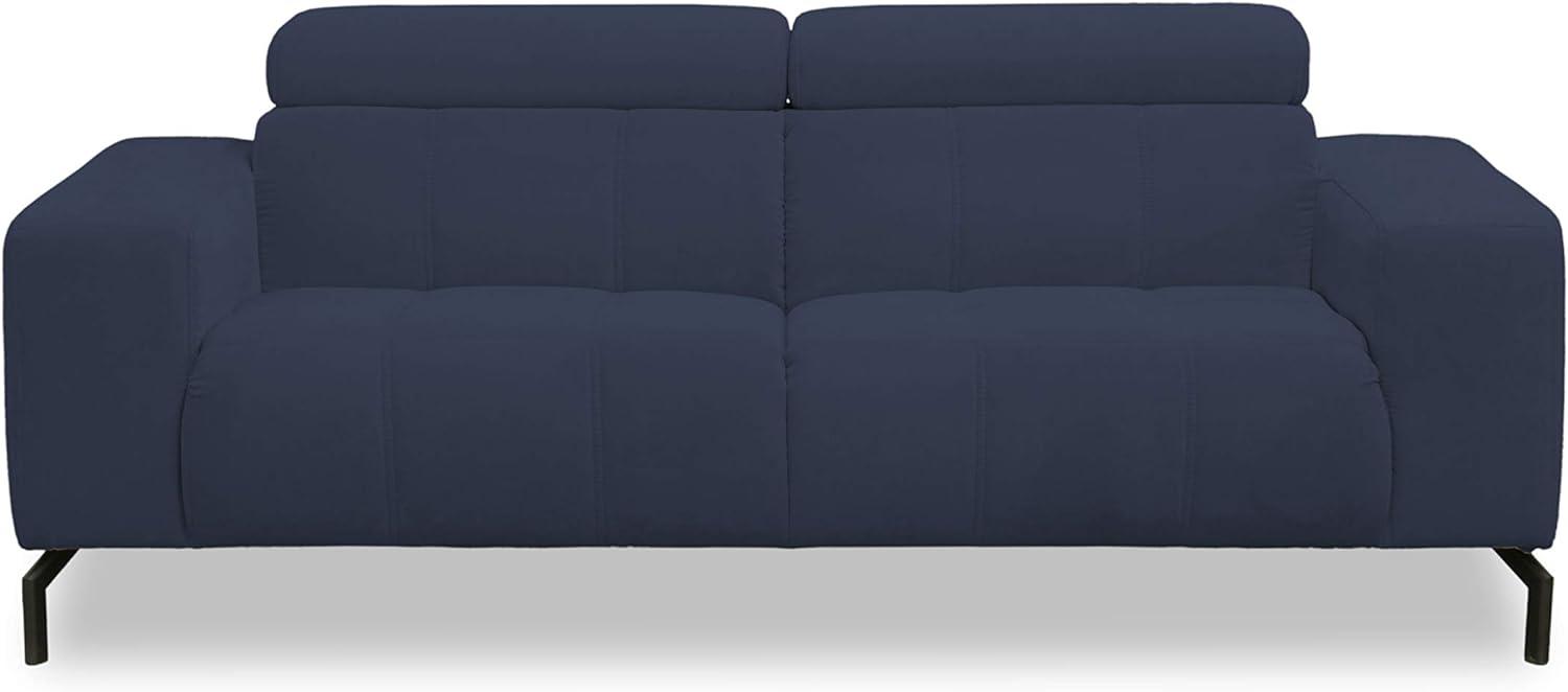 DOMO. Collection Cunelli Ecksofa, Sofa mit Rückenfunktion, Garnitur mit Relaxfunktion, dunkelblau, 208 x 104 x 79 cm Bild 1