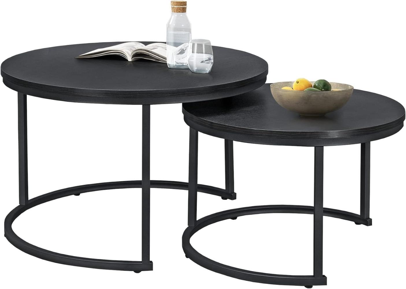 Couchtisch Christchurch 2er Set Schwarz [en. casa] Bild 1