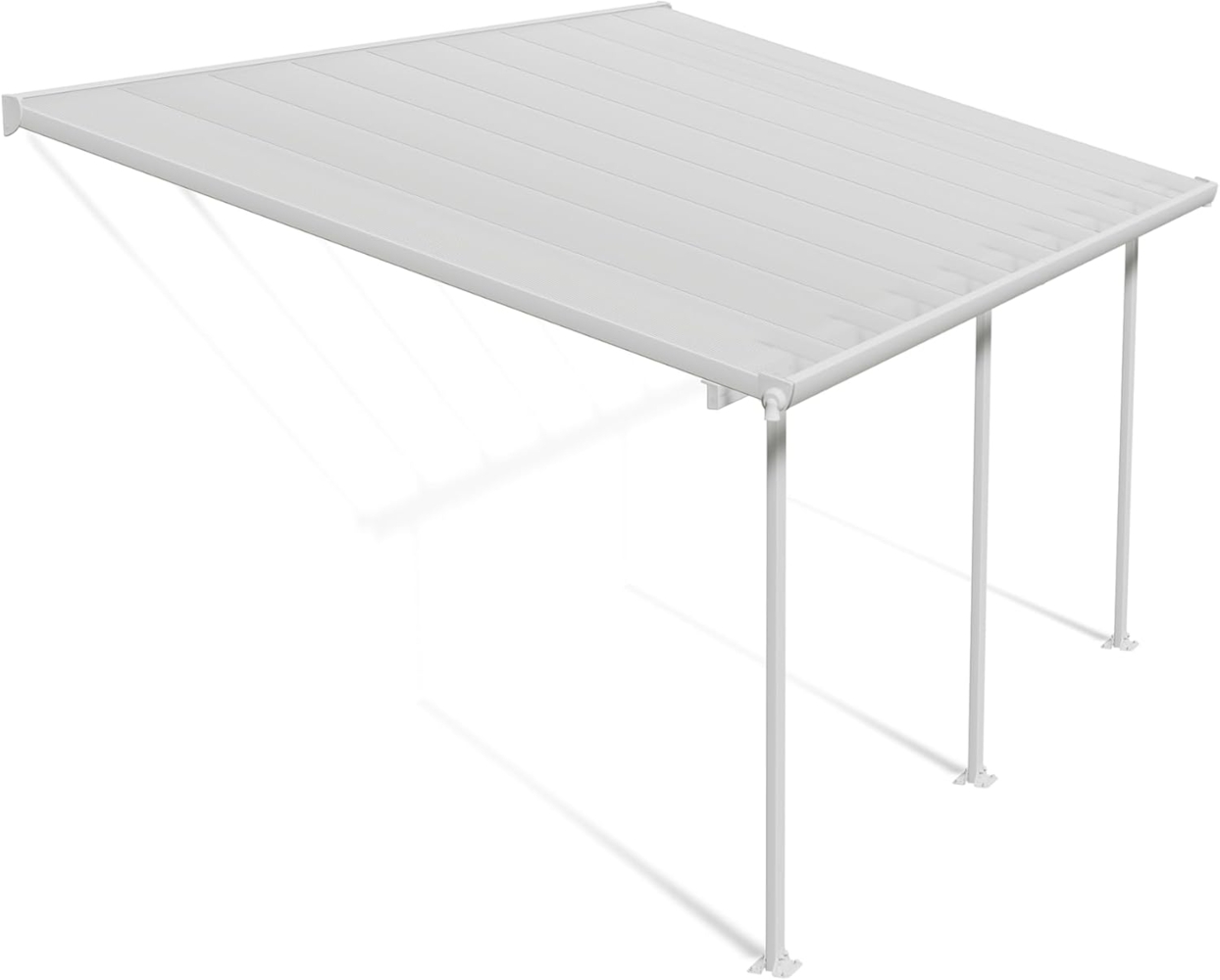 Canopia by Palram Terrassenüberdachung Alu Feria 3x5.46 Polycarbonat Hohlkammerplatten Pergola 546x300 cm Weiss zur Überdachung ihrer Terrasse Bild 1