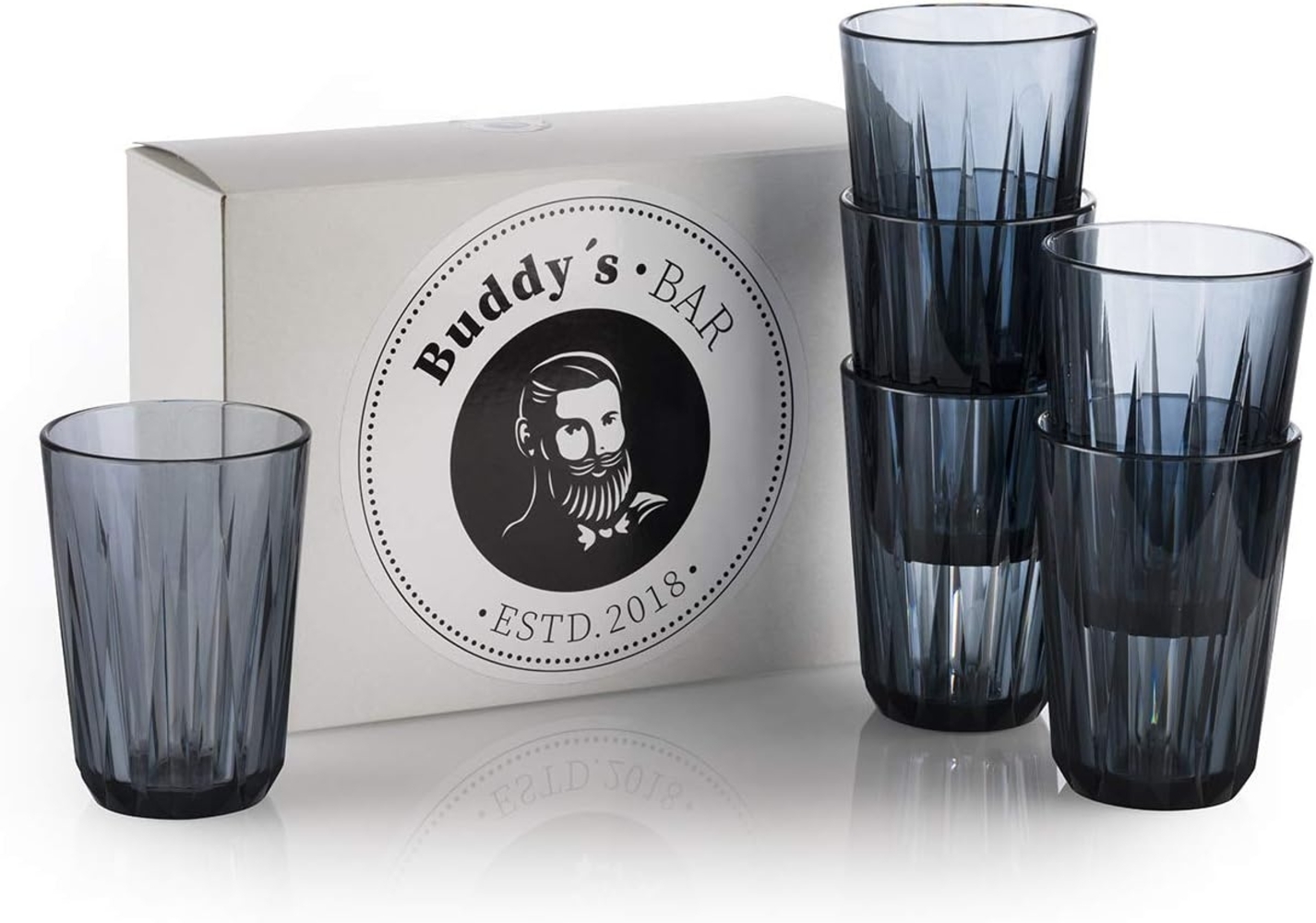 Buddy's Becher Buddy´s Bar, Kunststoff, 6er Set, Tritan Kunststoff, Kristallglas-Optik, wiederverwendbar Bild 1