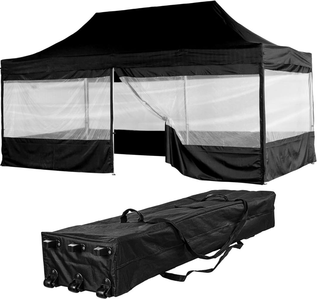 INSTENT® Faltpavillon schwarz, 3x6m Bild 1