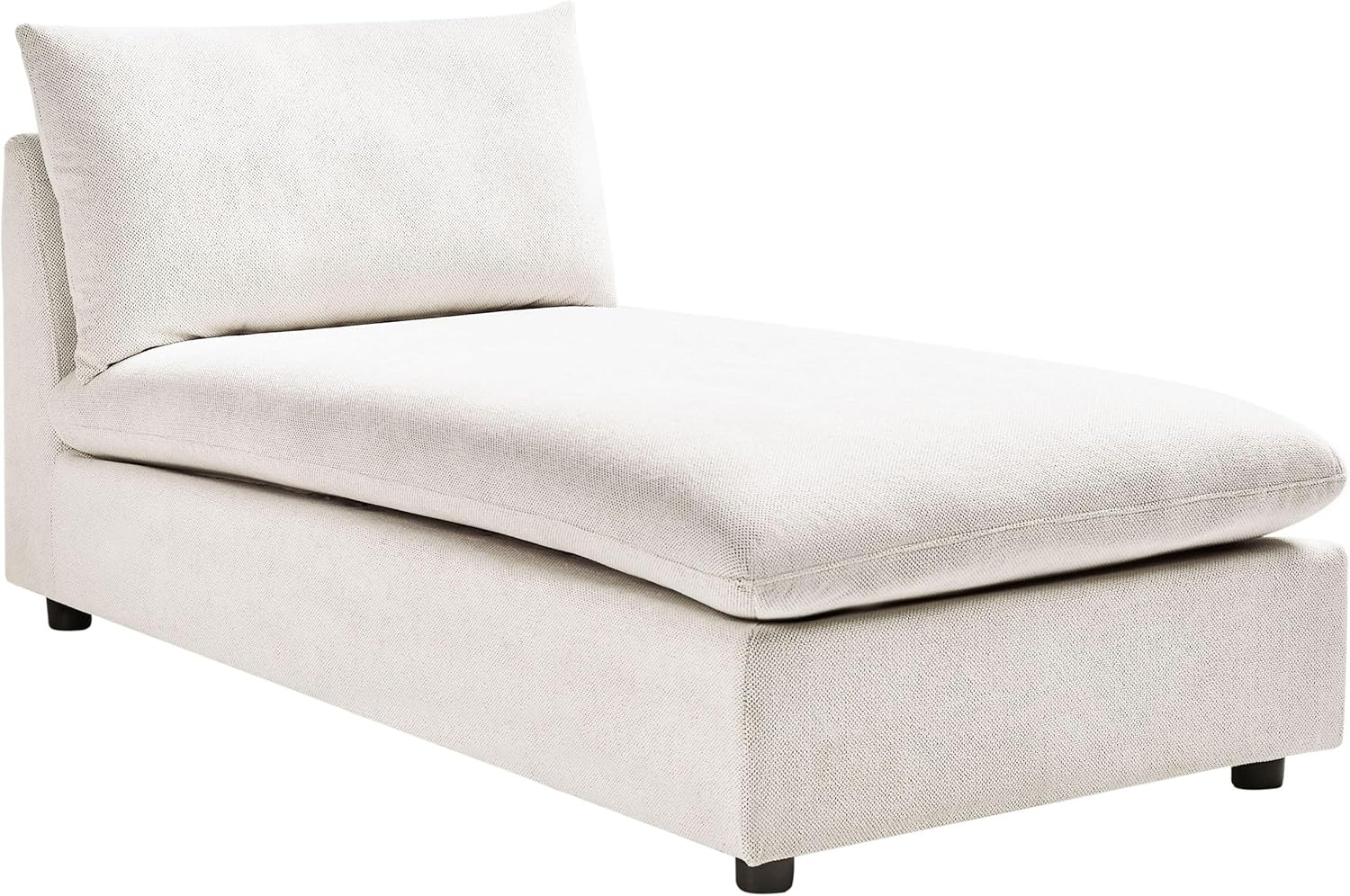 Chaiselongue VIZILLE Stoff Cremeweiß Bild 1