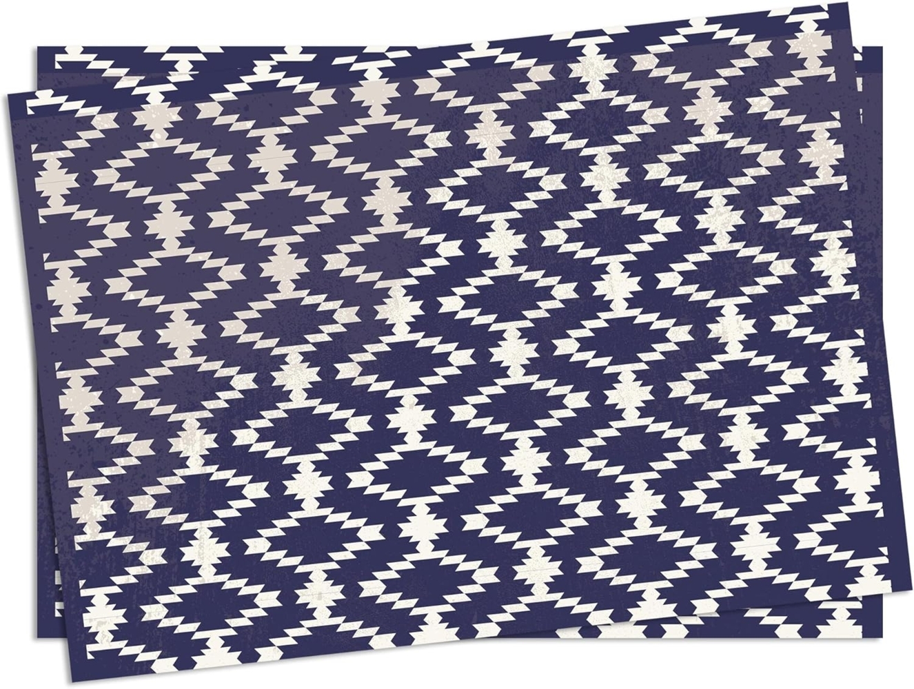 Doge Milano Set aus 2 rechteckigen Tischsets, 100% Made in Italy, Amerikanische Tischsets mit Digitaldruck, rutschfest und waschbar, Geometrisches Muster - Valary, 40x30 cm Bild 1