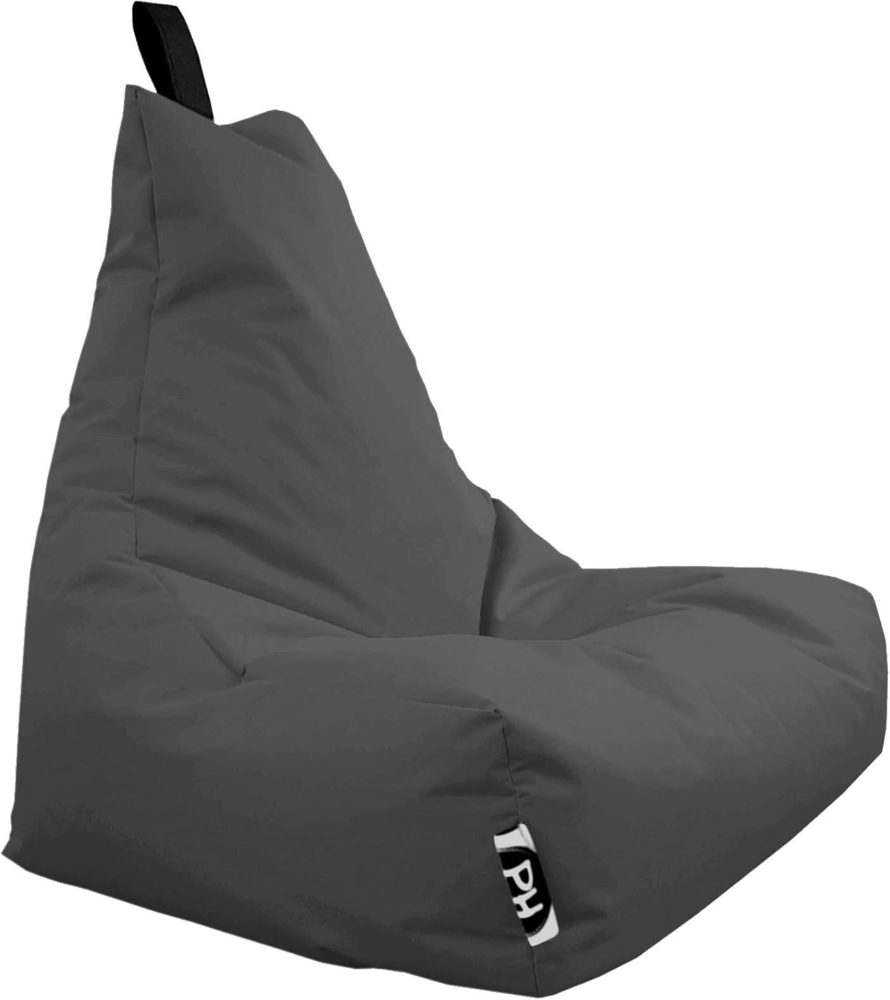 Patchhome Lounge Sessel XL Gamer Sessel Sitzsack Sessel Sitzkissen In & Outdoor geeignet fertig befüllt | XL - Anthrazit - in 2 Größen und 25 Farben Bild 1