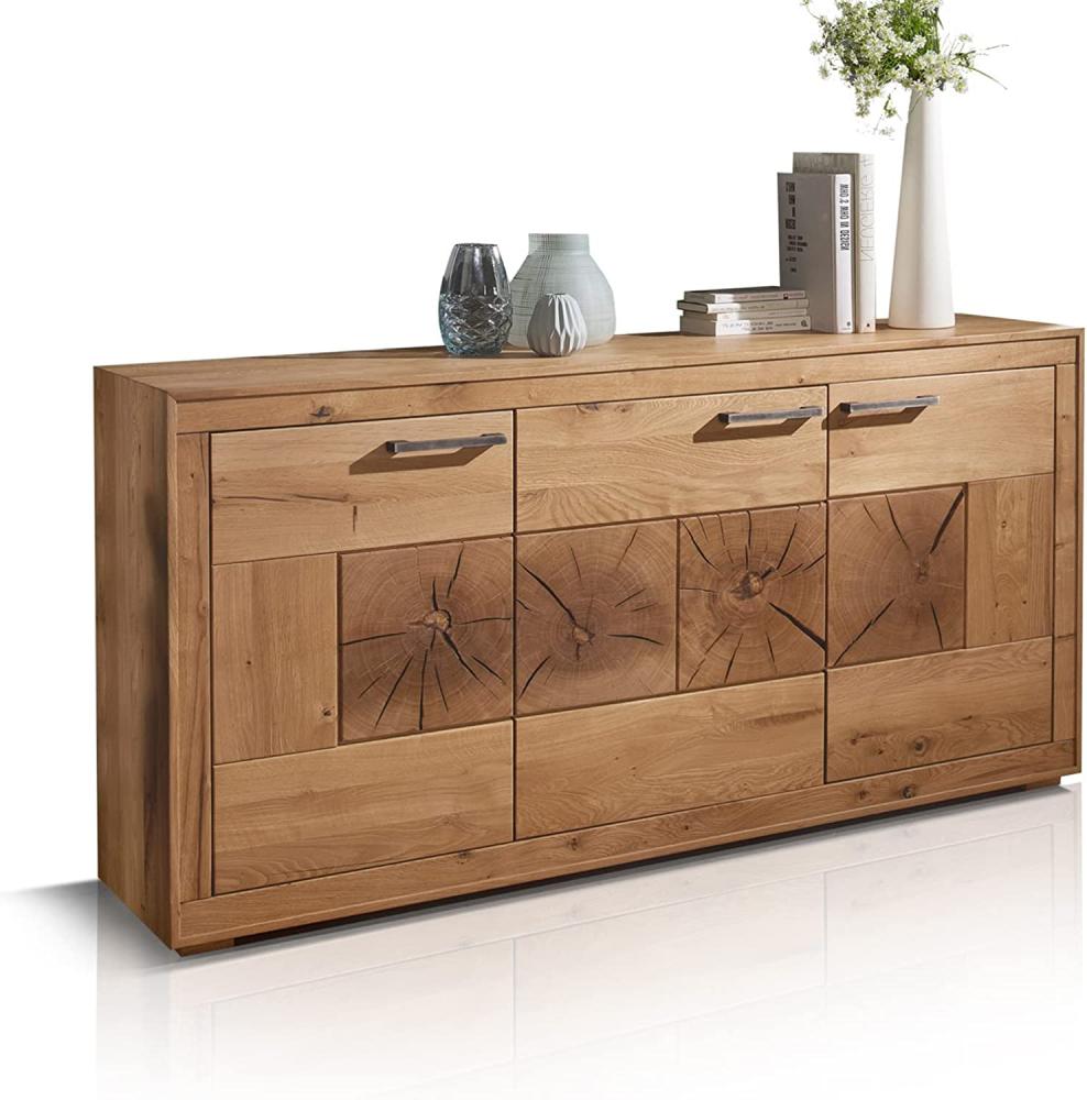 Möbel-Eins WINSTON I Sideboard, Material Massivholz, Wildeiche geölt Bild 1