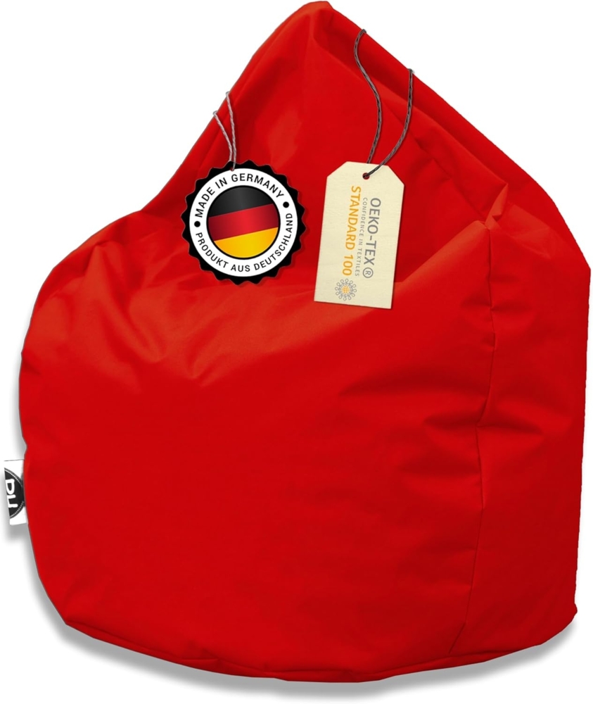 PATCH HOME Patchhome Sitzsack Tropfenform - Rot für In & Outdoor XXL 420 Liter - mit Styropor Füllung in 25 versch. Farben und 3 Größen Bild 1