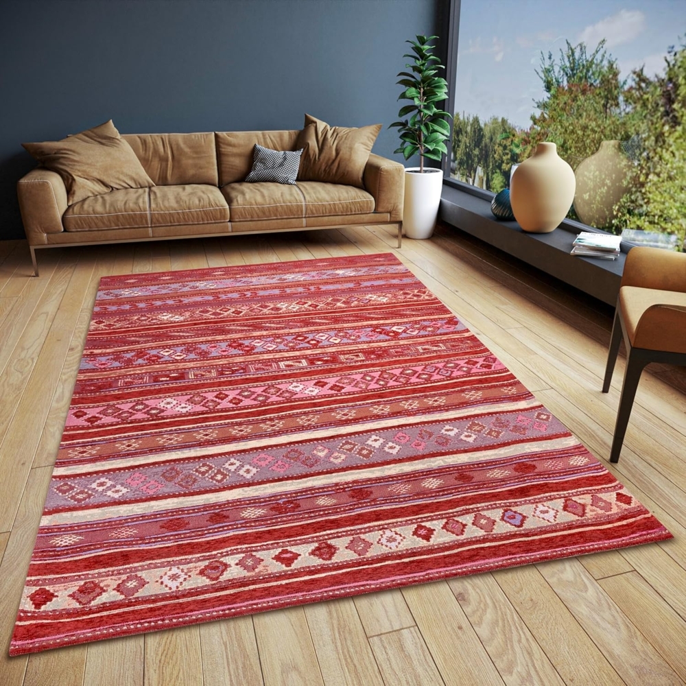 HANSE Home Teppich Yara, rechteckig, Höhe: 5 mm, Flachgewebe robust, Anti-Slip, Boho Design, moderne Farben Bild 1