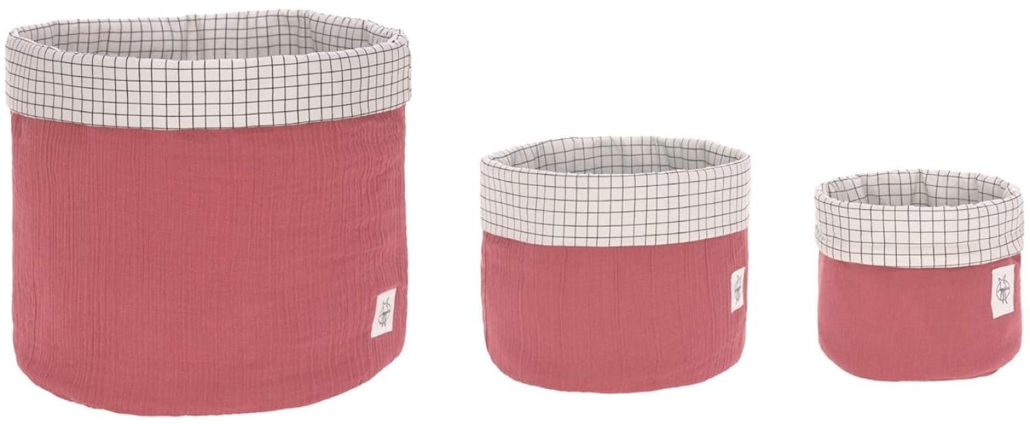 Laessig Muslin Basket Rosewood - Rosa Bild 1