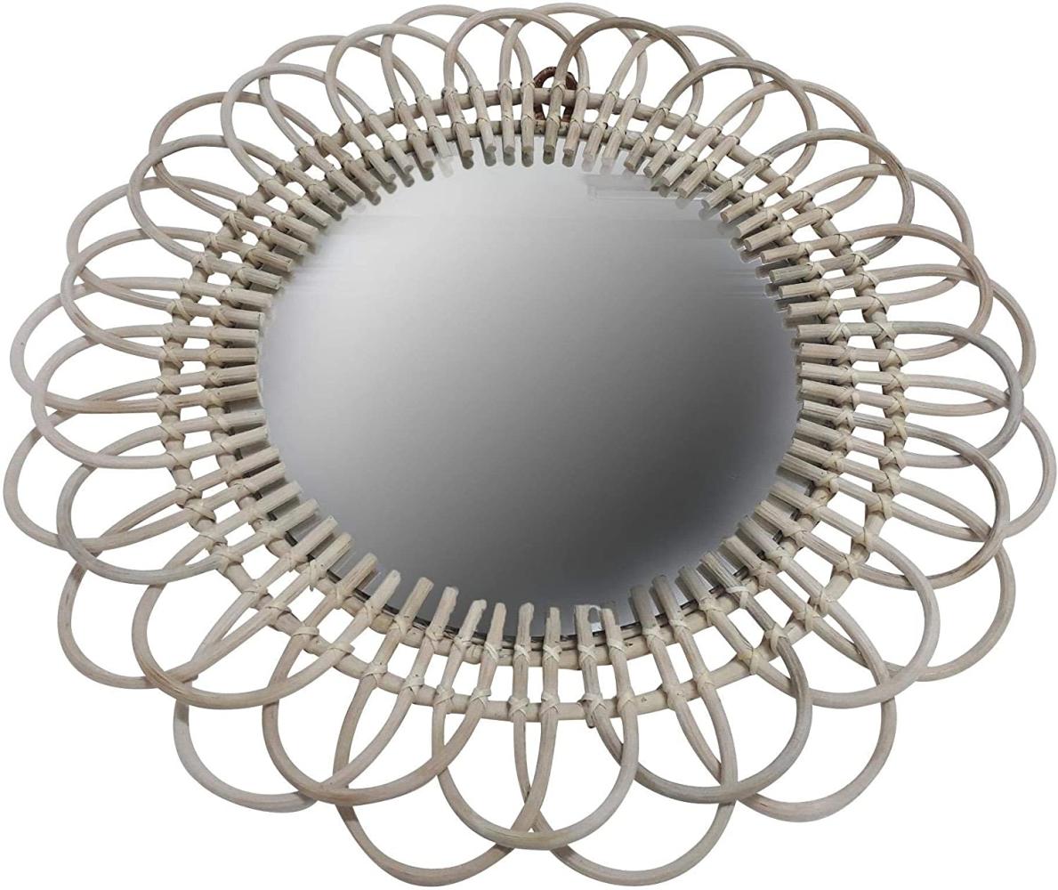 Deko-Spiegel aus Rattan ETHNIC, Durchmesser 58 cm - Douceur d'intérieur Bild 1