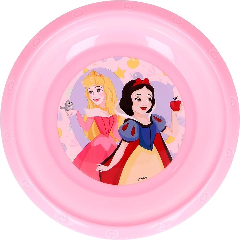 Disney Princess Plastikschale für Mädchen, rosafarben, widerstandsfähig gegen versehentliche Stöße und wiederverwendbar Bild 1