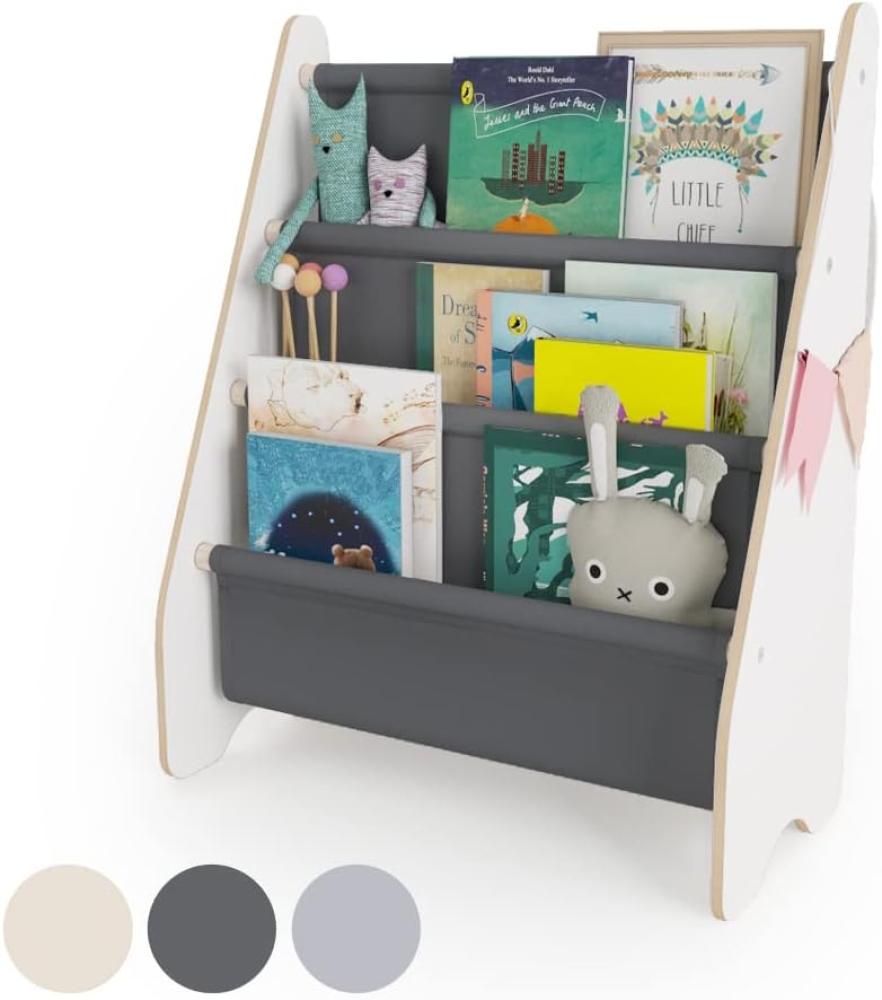 MAMOI® Bücherregal für Kinder, Bücherkiste für kinderzimmer, Book Shelf, Buchregal, Wandregal kinderregal, Kinderbücherregal, Bücherbank aus Holz, Kindermöbel für kleines Kind Montessori Bild 1