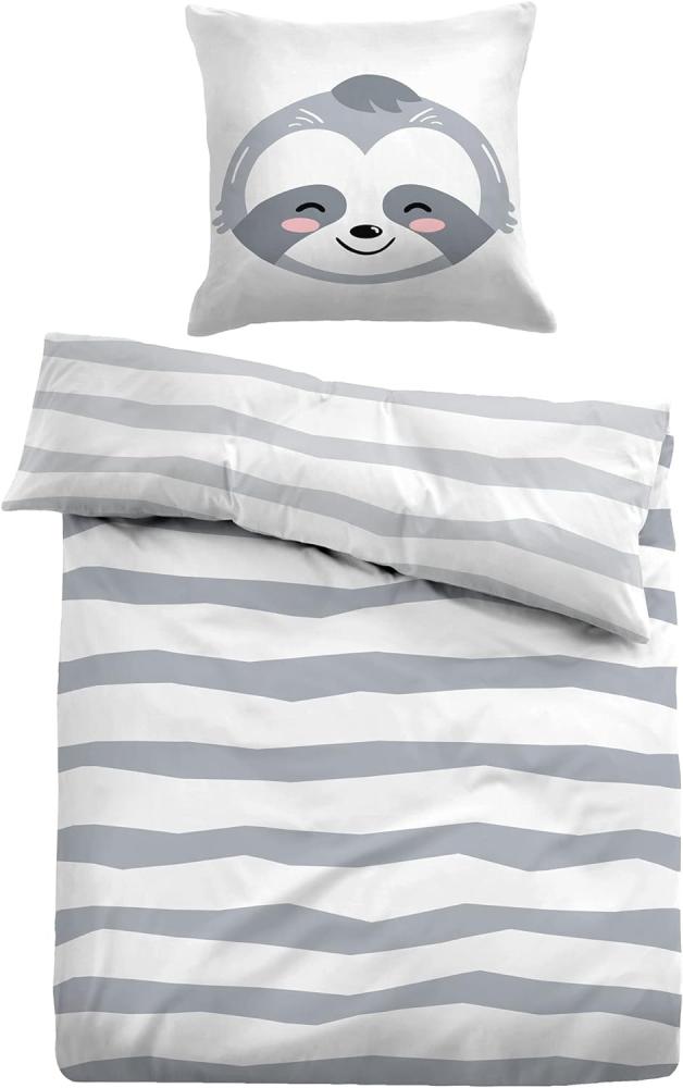 Tom Tailor Linon Bettwäsche "LITTLELAZY" 135/200+80/80cm GREY Bild 1
