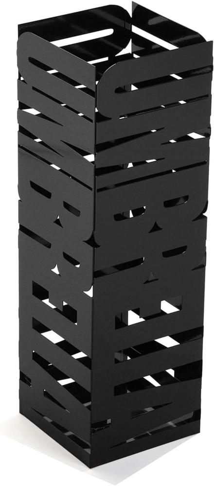 Versa Ingolstadt Schirmständer für Eingang, Raum oder Halle, moderner Schirmhalter, Maßnahmen (H x L x B) 49 x 15,5 x 15,5 cm, Metall, Farbe: Schwarz Bild 1