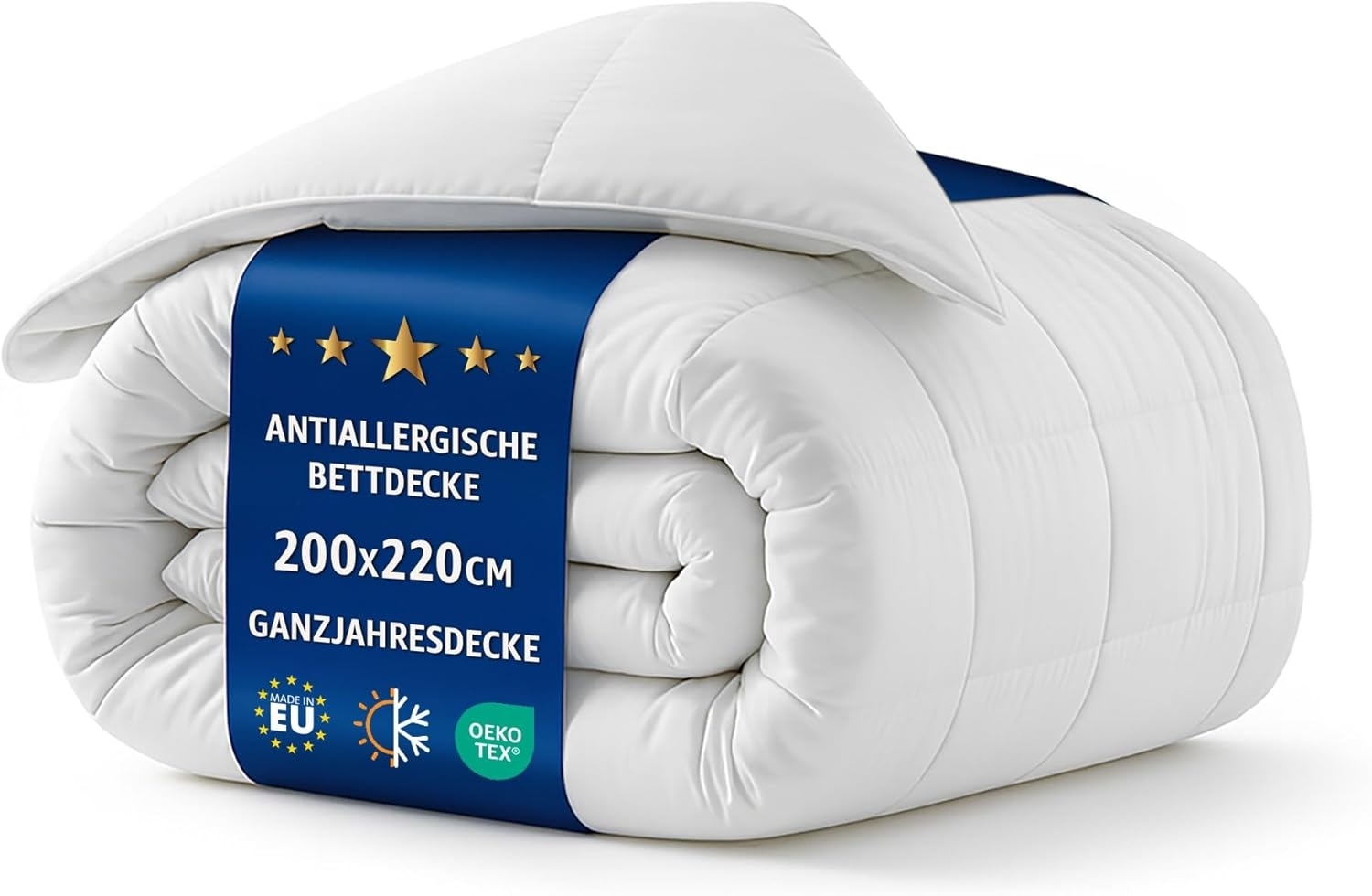 Amazinggirl Bettdecke Ganzjahresdecke 220x200 cm - Duvet Bett Decke Schlafdecke Steppbettdecke Quilt Bettzeug und Bettdecken mit Füllung Oeko-Tex-Zertifikat Bild 1