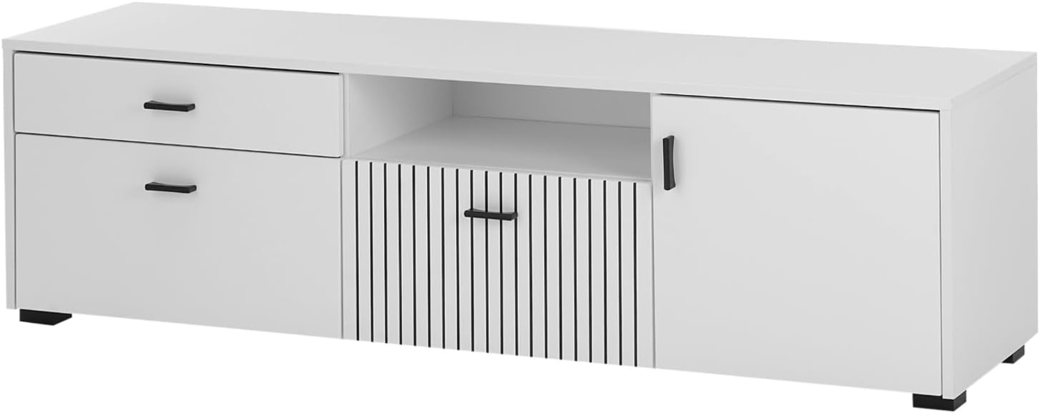 TV-Lowboard Merced in weiß matt 150 cm Bild 1