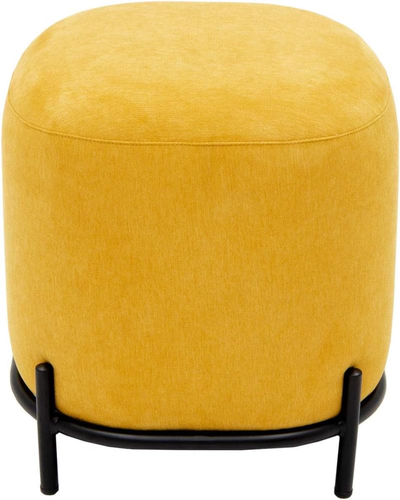 TENZO Puff Hocker Harry aus Stoff, sitzpouf, sitzhocker, Fusshocker, gelb, h46 x b42 x t42 cm, sitzhöhe: 46 cm, 9004041202 Bild 1