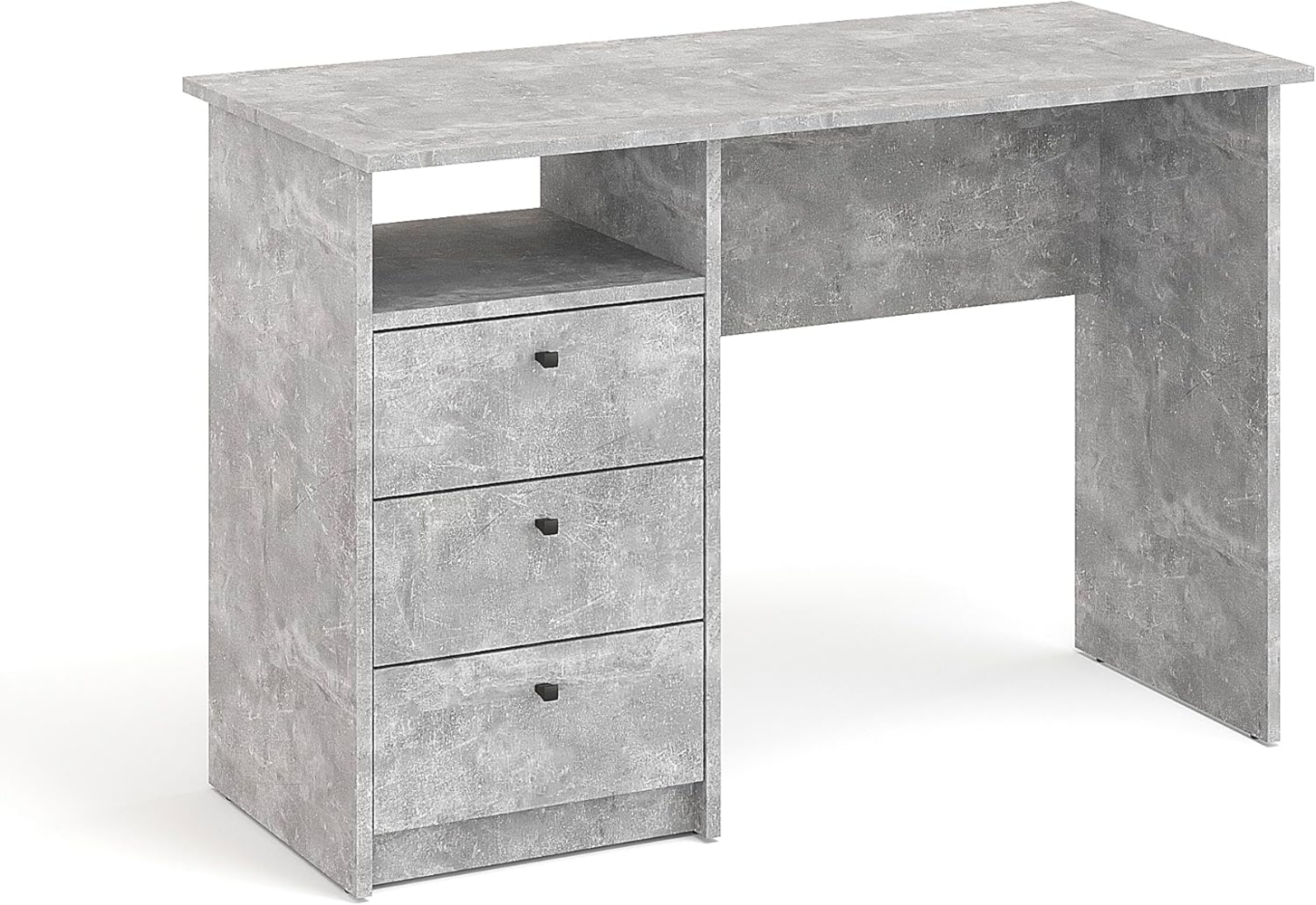 KOMTO Schreibtisch Oslo 110 H Griffe Computertisch Klein Arbeitstisch mit Schubladen, Büro PC-Tisch Kinderschreibtisch Schreibtisch 110 x 50 x 74 cm Bild 1
