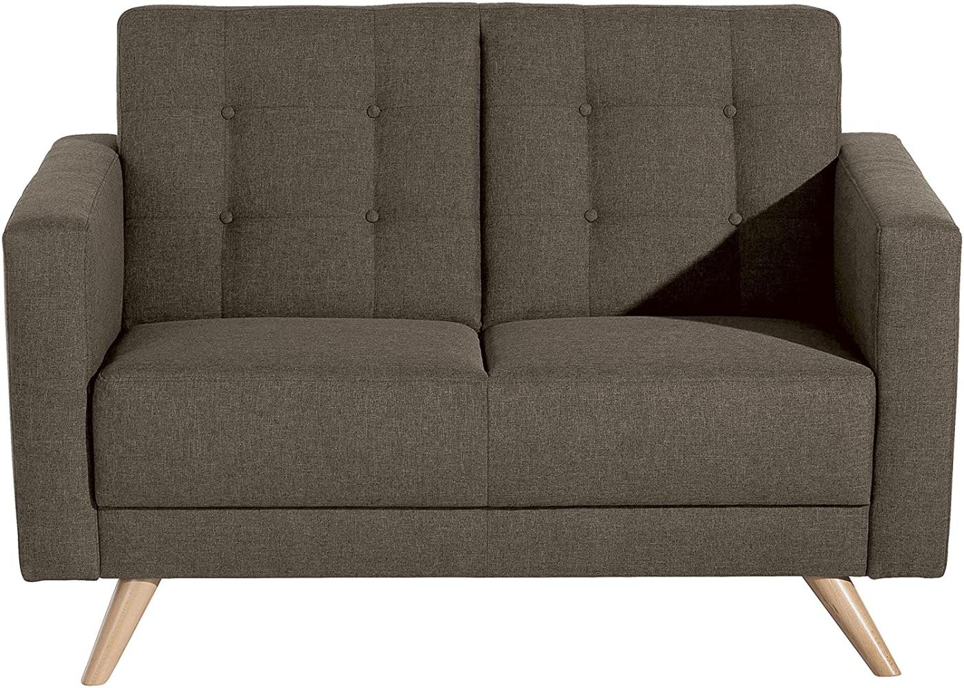 Julian Sofa 2-Sitzer Flachgewebe Sahara Buche Natur Bild 1