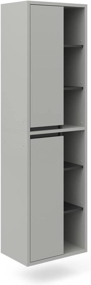 Vicco Hochschrank Badschrank Badezimmermöbel Viola Grau Anthrazit modern 50x170 cm Badkommode Badezimmer Schrank Badmöbel Schranktür Schrankfach Bild 1