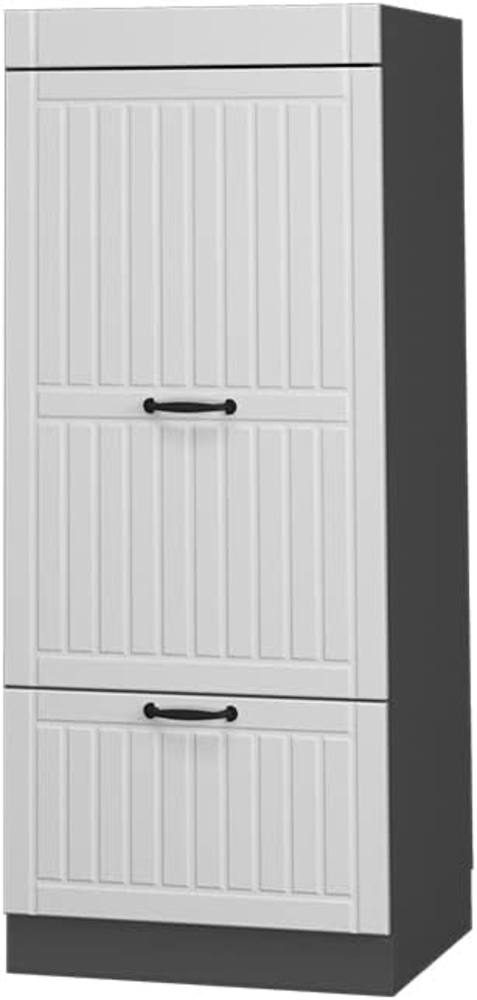 Vicco Mikrowellenschrank Fame-Line, Weiß Landhaus/Anthrazit, 60 cm Bild 1