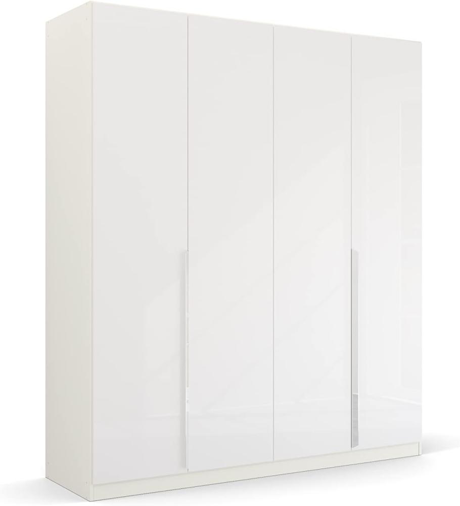 Kleiderschrank Drehtürenschrank Glamour | 4-türig | weiß Hochglanz / alpinweiß | 181x210 Bild 1