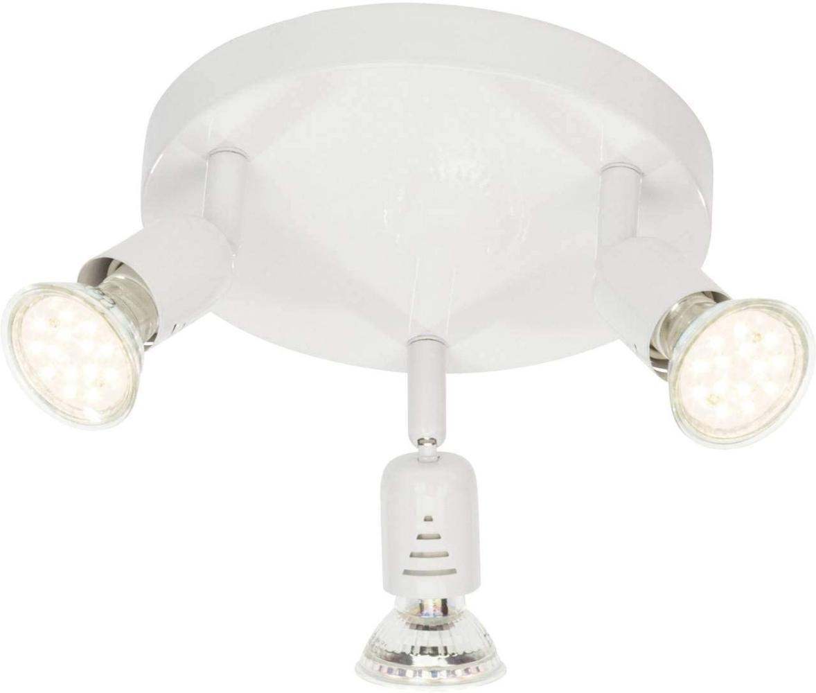 Brilliant Leuchten No. G28834-05 LED Spotrondell Loona GU10 3-flammig weiß Bild 1