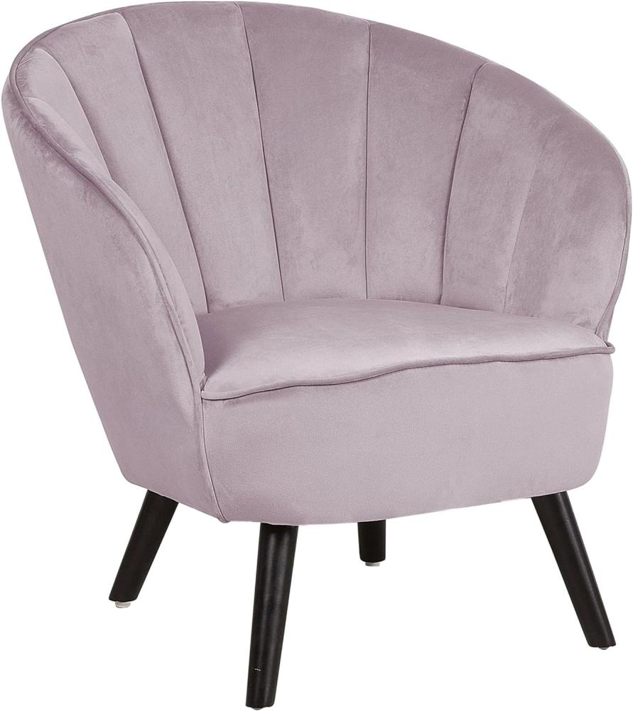 Sessel Samtstoff rosa DALA Bild 1