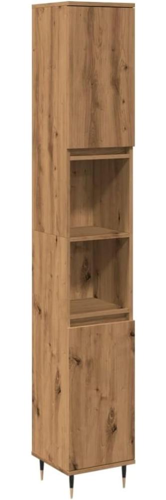 vidaXL Badezimmer-Set Badschrank Artisan-Eiche 30x30x190 cm Holzwerkstoff Bild 1