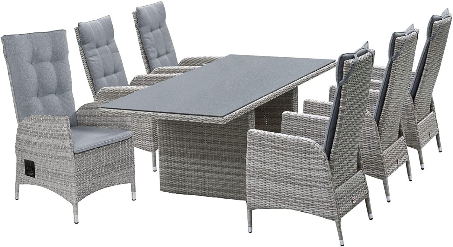 LC Garden Roma Dining Set III Sitzgruppe Gartenset hellgrau Bild 1