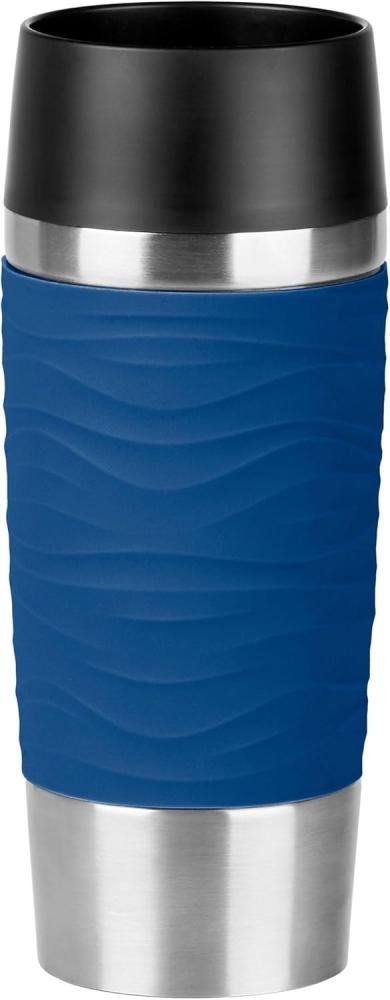 EMSA 'Thermal Travel Mug Waves' Thermobecher, blau, 360 ml Bild 1