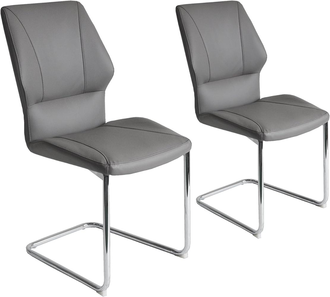 Homexperts 'AMELIE' 2er Set Schwinger, Kunstleder grau, B 48 x H 93,5 x T 62 cm Bild 1