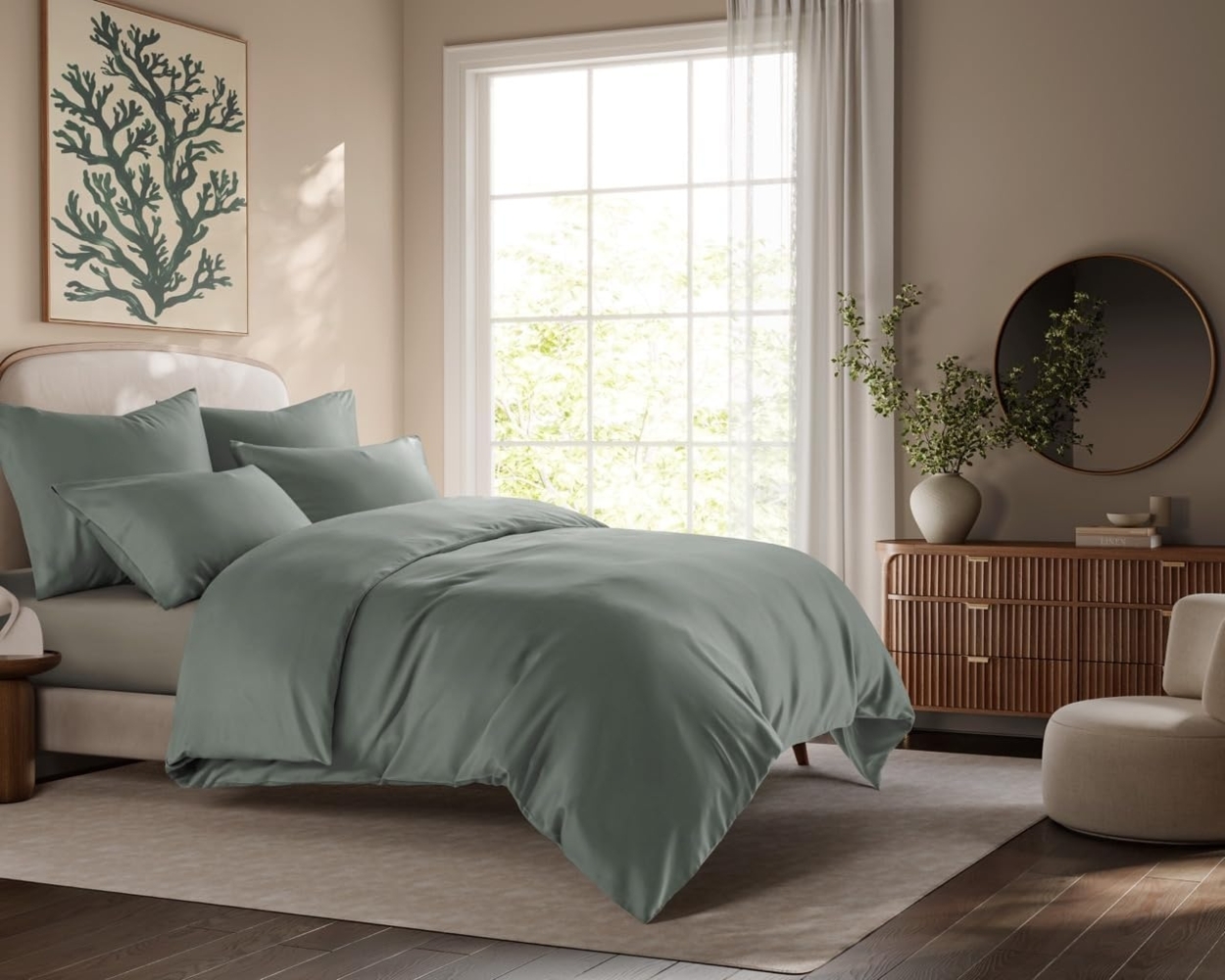 Seralino Bettwäsche Set in Gr. 135x200, 155x220, 200x200 cm, 100% Lyocell (Tencel), Besonders weich & atmungsaktiv – aus natürlichen Eukalyptusfasern Bild 1