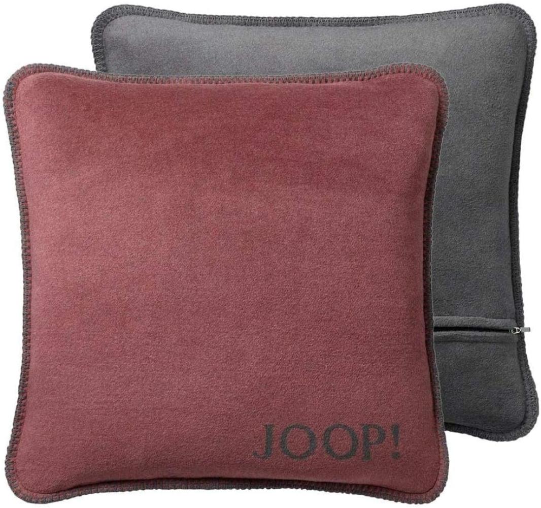 JOOP Uni Kissen Doubleface|50x50 cm Kissenhülle| Violett-Schiefer Bild 1